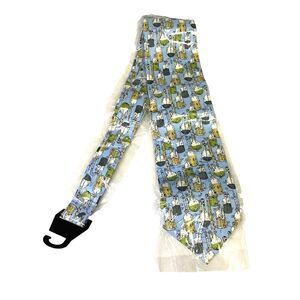 #6659 The Tie Studio London Light Blue Chemist Scientist Mens Necktie, Tie